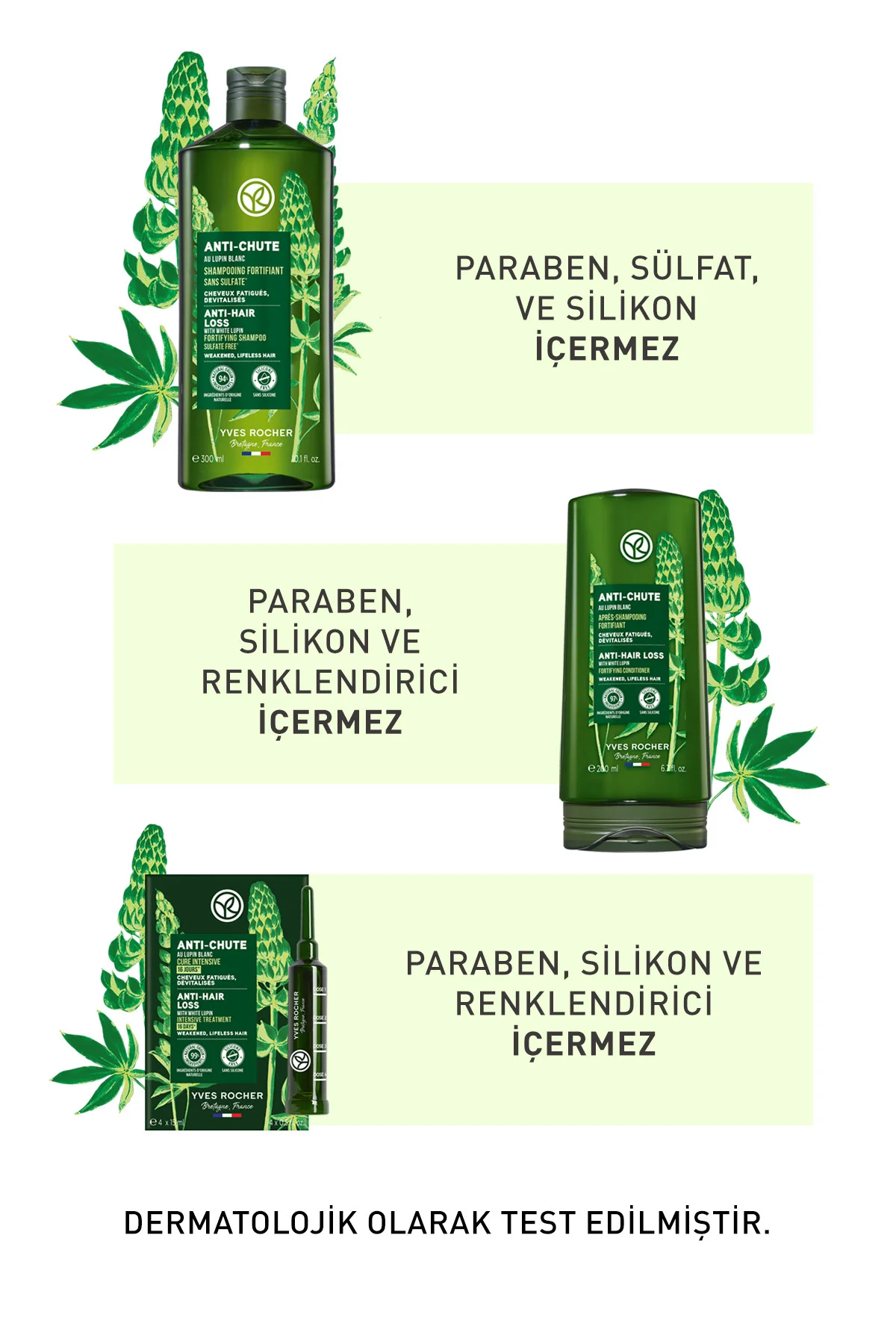 Saç Dökülmesine Karşı 3'lü Bakım Seti