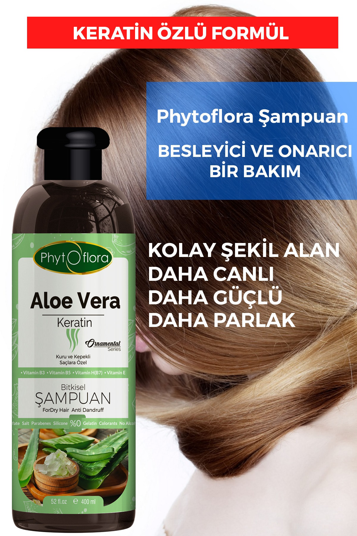 Phytoflora Saç Dökülmesine Karşı Tuzsuz Şampuan Aloe Vera Şampuanı Ve Hindis