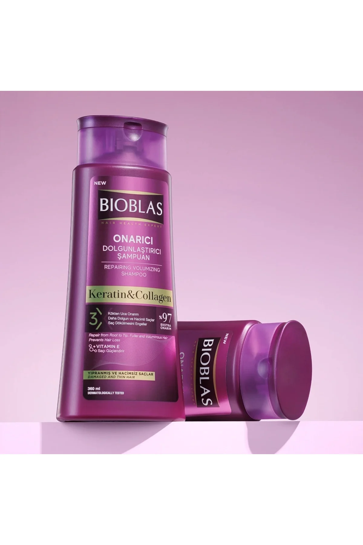 Saç Dökülmesine Karşı Hacim Şampuanı Collagen Keratin 360 ml