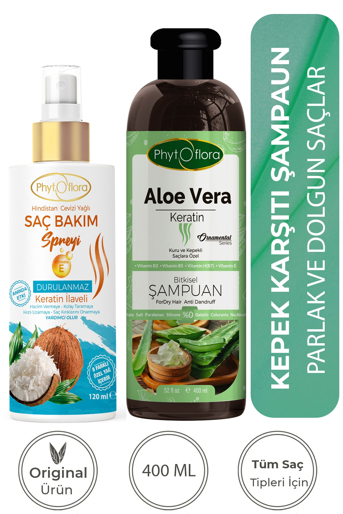 Phytoflora Saç Dökülmesine Karşı Tuzsuz Şampuan Aloe Vera Şampuanı Ve Hindis