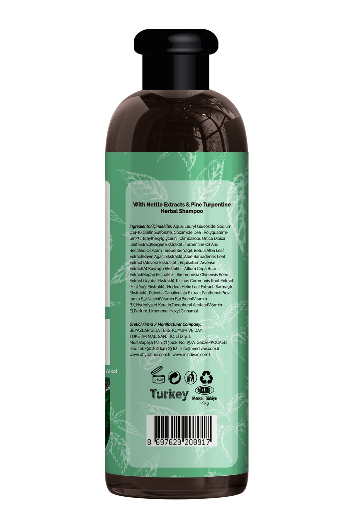 Phytoflora Saç Dökülmesine Karşı Tuzsuz Şampuan İsırgan Şampuanı Ve Hindista