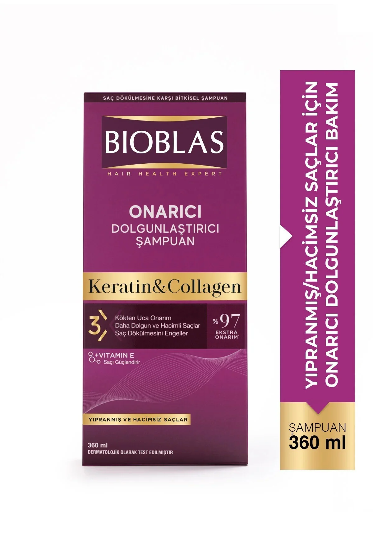Saç Dökülmesine Karşı Hacim Şampuanı Collagen Keratin 360 ml