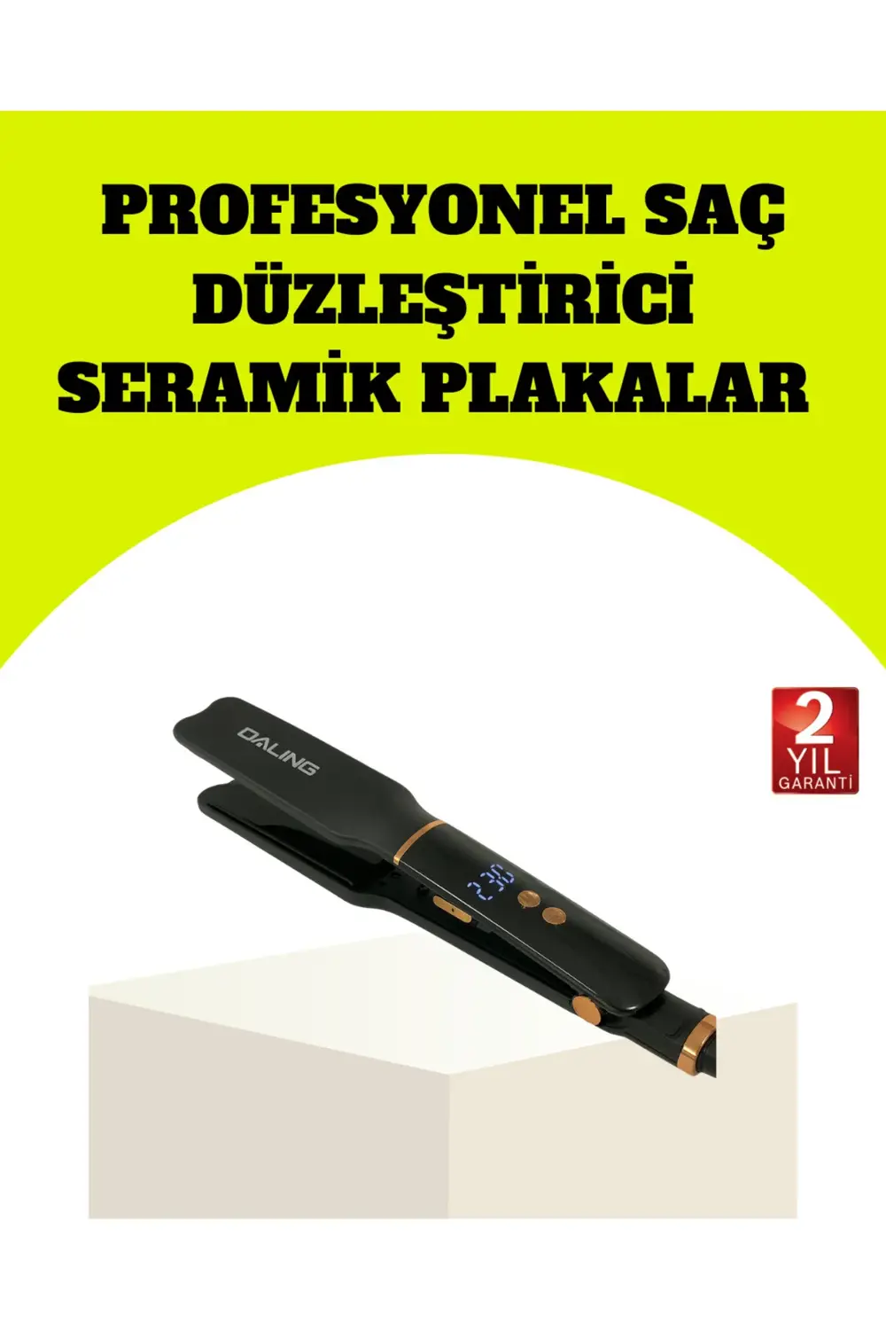 Saç Düzleştirici 30 Saniyede Isınma Hafif ve Portatif Tasarım