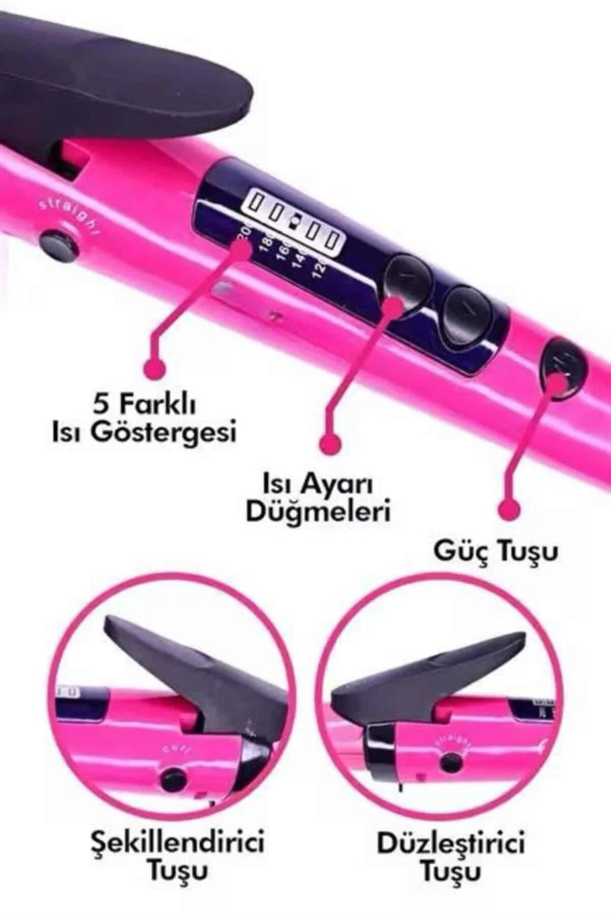 Saç Düzleştirici Şekillendirici Saç Maşası İkili Şekillendirici I