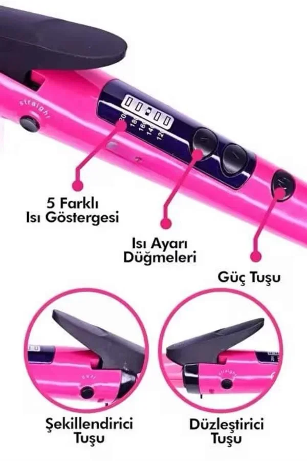 Saç Düzleştirici Şekillendirici Saç Maşası İkili Şekillendirici I