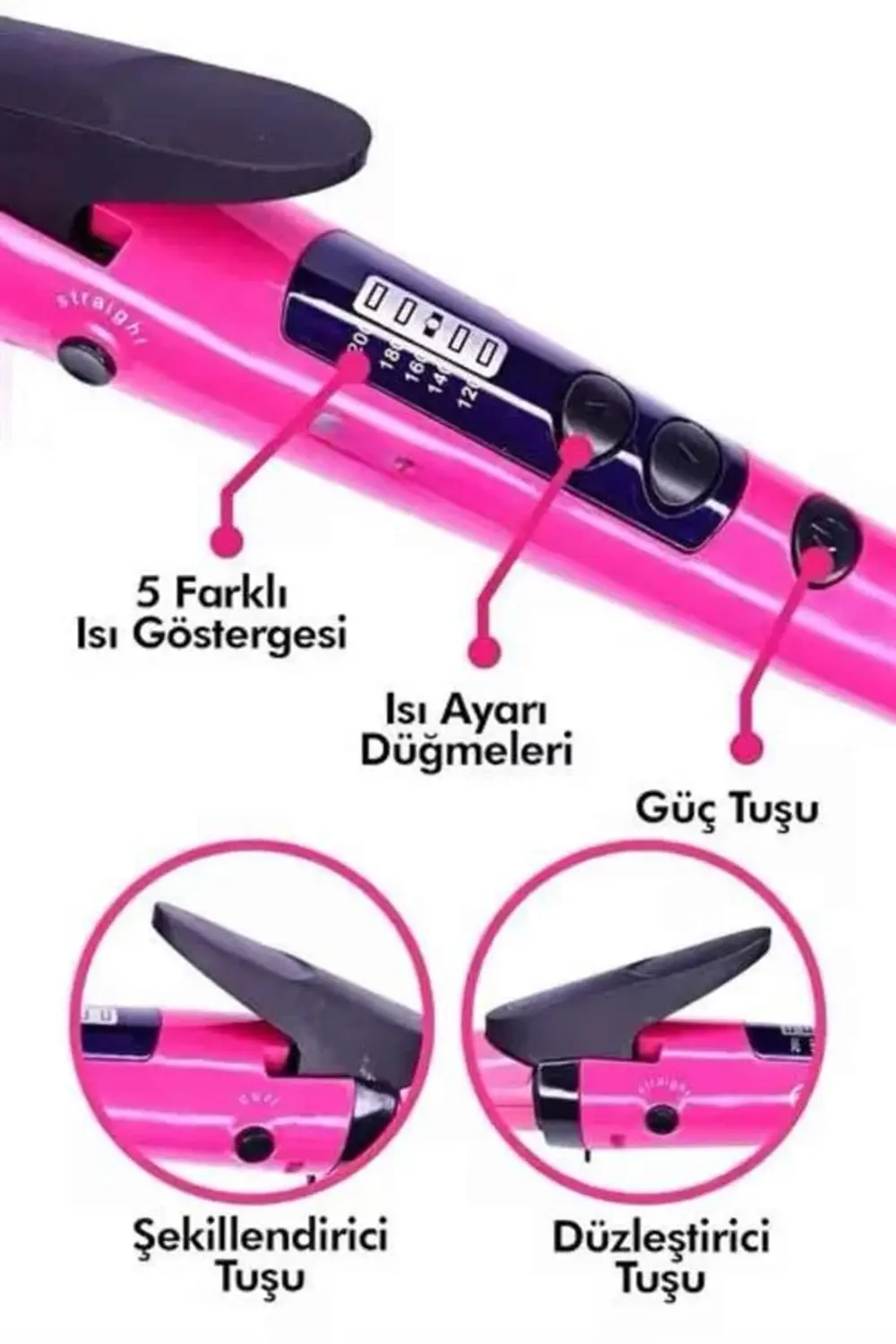 Saç Düzleştirici Şekillendirici Saç Maşası İkili Şekillendirici I