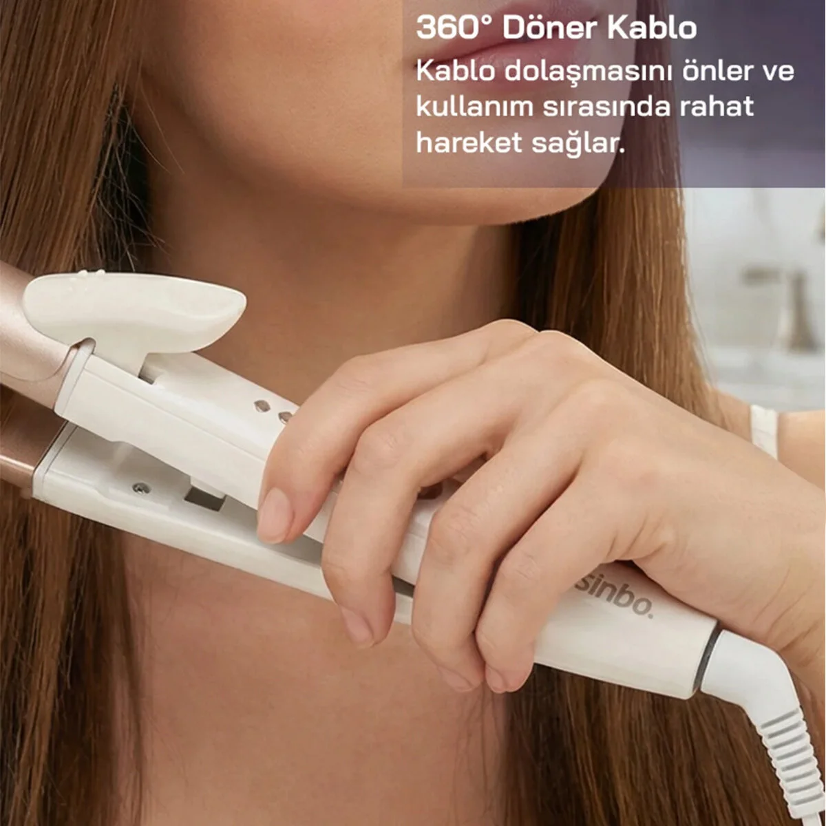 Saç Düzleştirici Seramik Kaplama 180° Sıcaklık - 2 Kademeli 360°KABLO=1.8MT SHD-1730