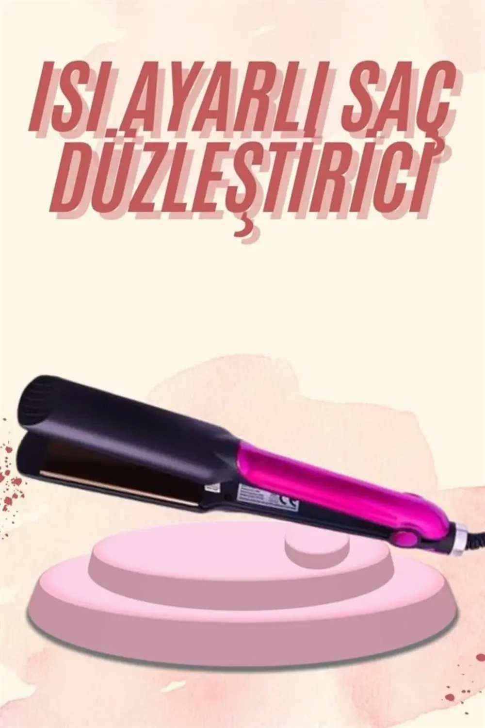 Saç Düzleştirici Seramik Kaplama Yüksek Isı Ayarlı Profesyonel 4