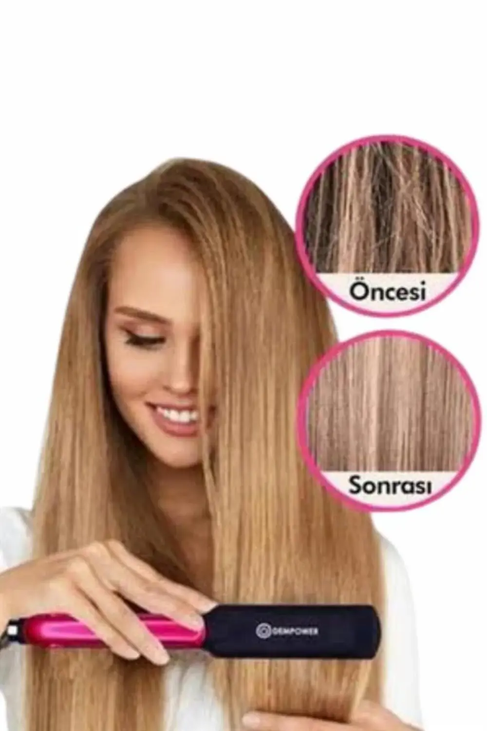 Saç Düzleştirici Seramik Kaplama Yüksek Isı Ayarlı Profesyonel 4