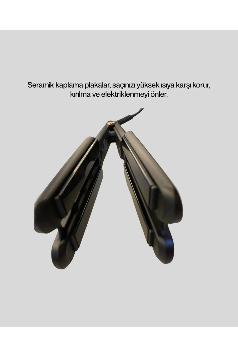 Saç Düzleştirici Seramik Plakalı 230C Hızlı Isınma 360° Kablo