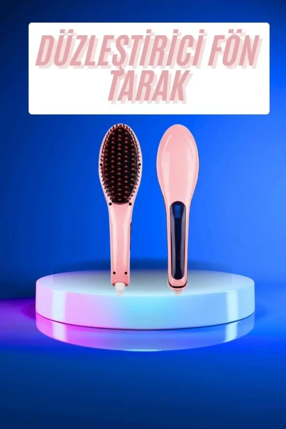 Saç Düzleştirici Tarak Dijital Göstergeli Seramik Kaplama Sıkı Di