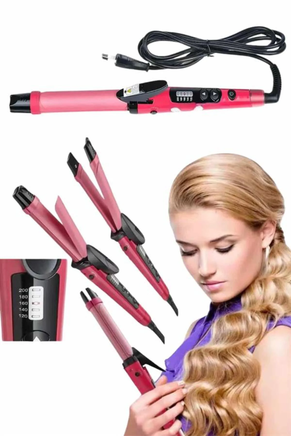 Saç Düzleştirici Ve Maşa İkili Saç Şekillendirici Tüm Saç Tipleri