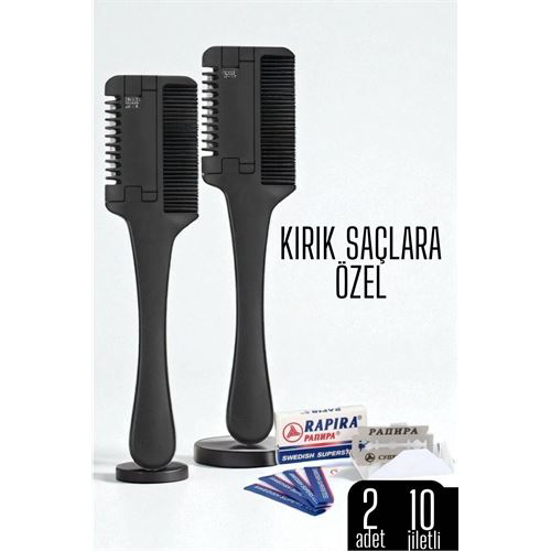 Saç İnceltme ve Şekillendirme Tarağı Çift Fonksiyonlu Saç Kırığı Saç İnceltme ve Şekillendirme Tarağı Çift Fonksiyonlu Saç Kırığı