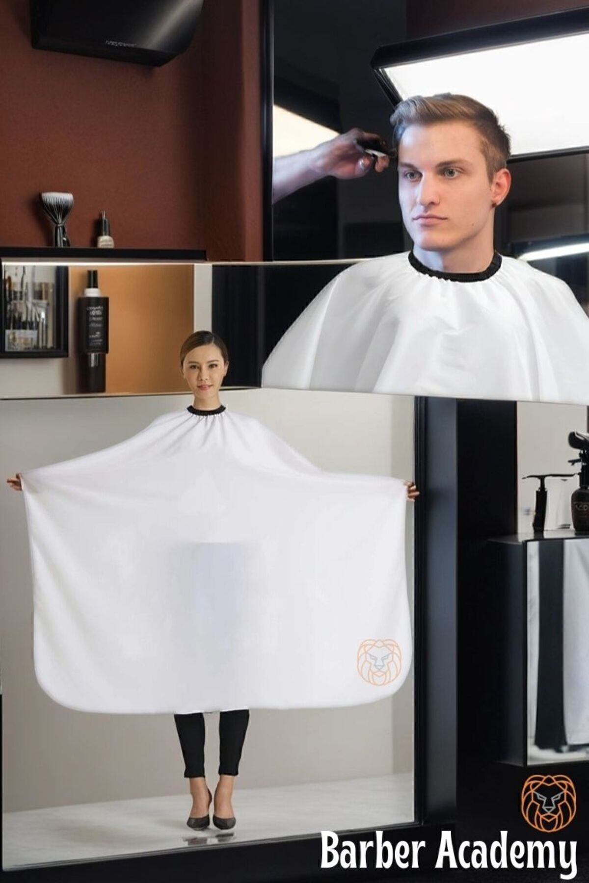 Transformacion Saç Kesim Önlüğü Unisex Beyaz