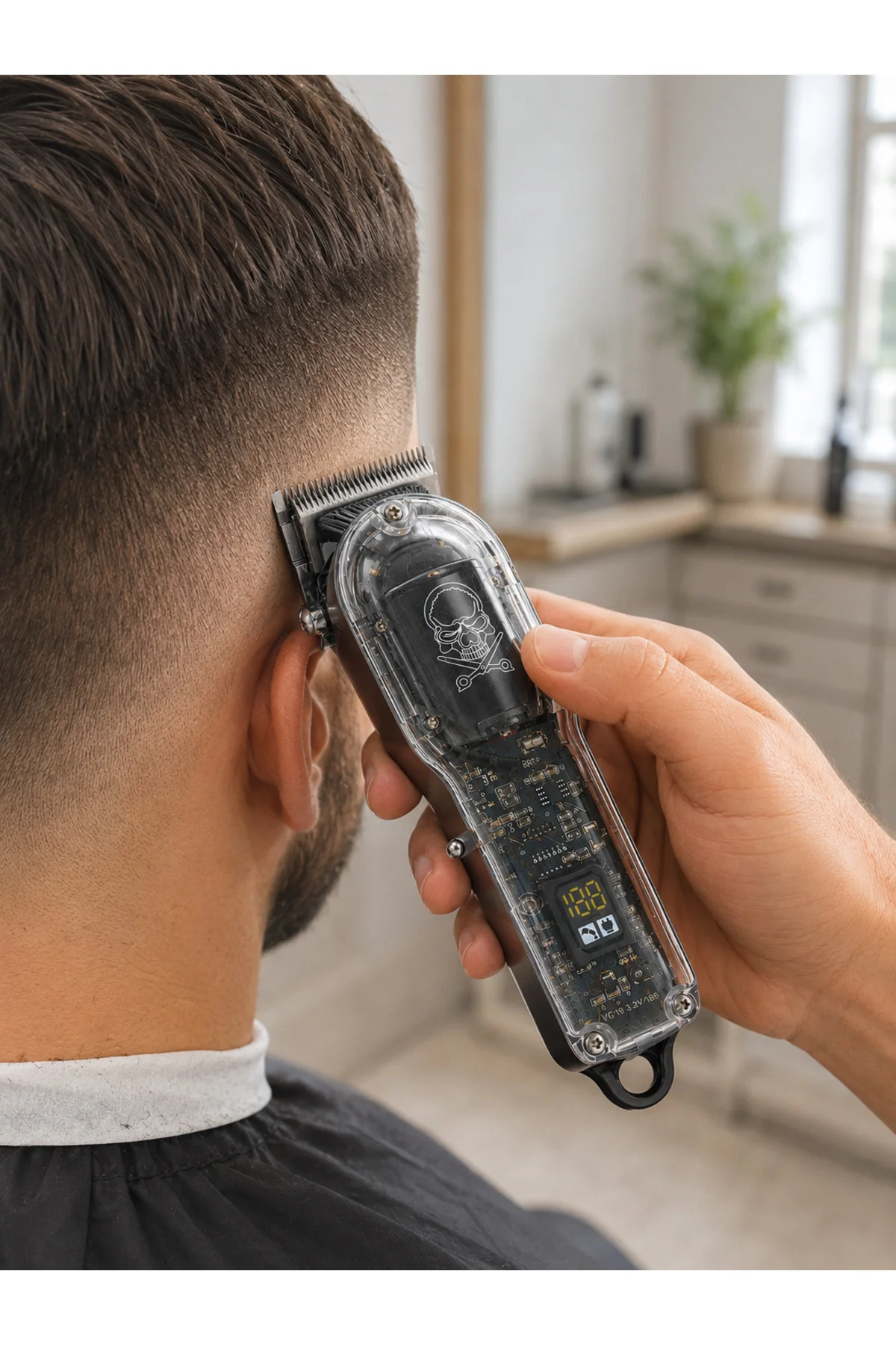 Saç Kesme Ve Tıraş Makinesi 4 Kılavuz Taraklı Ayarlanabilir Bıçaklı Lcd Ekranlı Şarj Edilebilir Prof Saç Kesme Ve Tıraş Makinesi 4 Kılavuz Taraklı Ayarlanabilir Bıçaklı Lcd Ekranlı Şarj Edilebilir Prof - Görsel 5