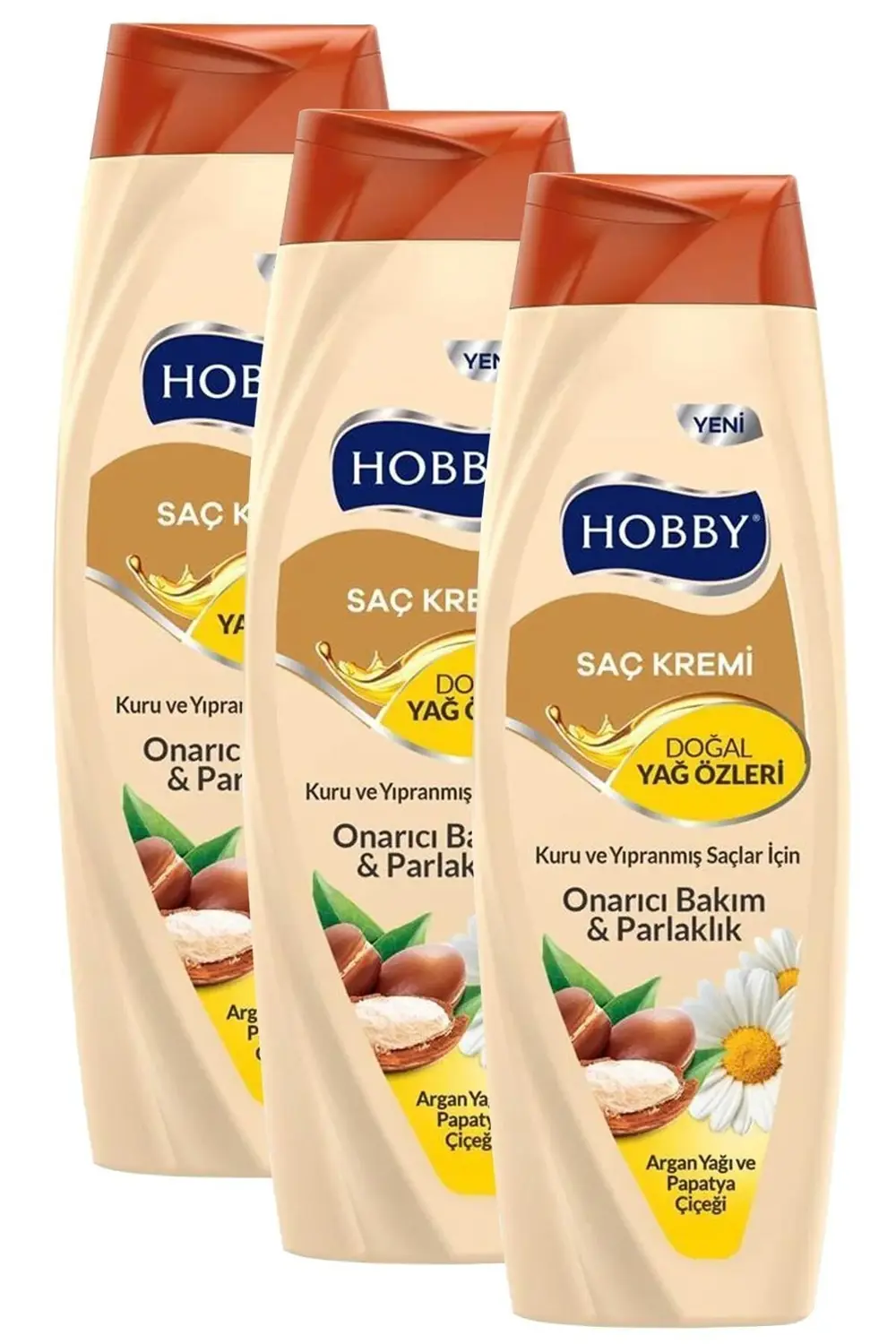 Saç Kremi Argan Yağı Ve Papatya Çiçeği 500 Mlx3 Adet