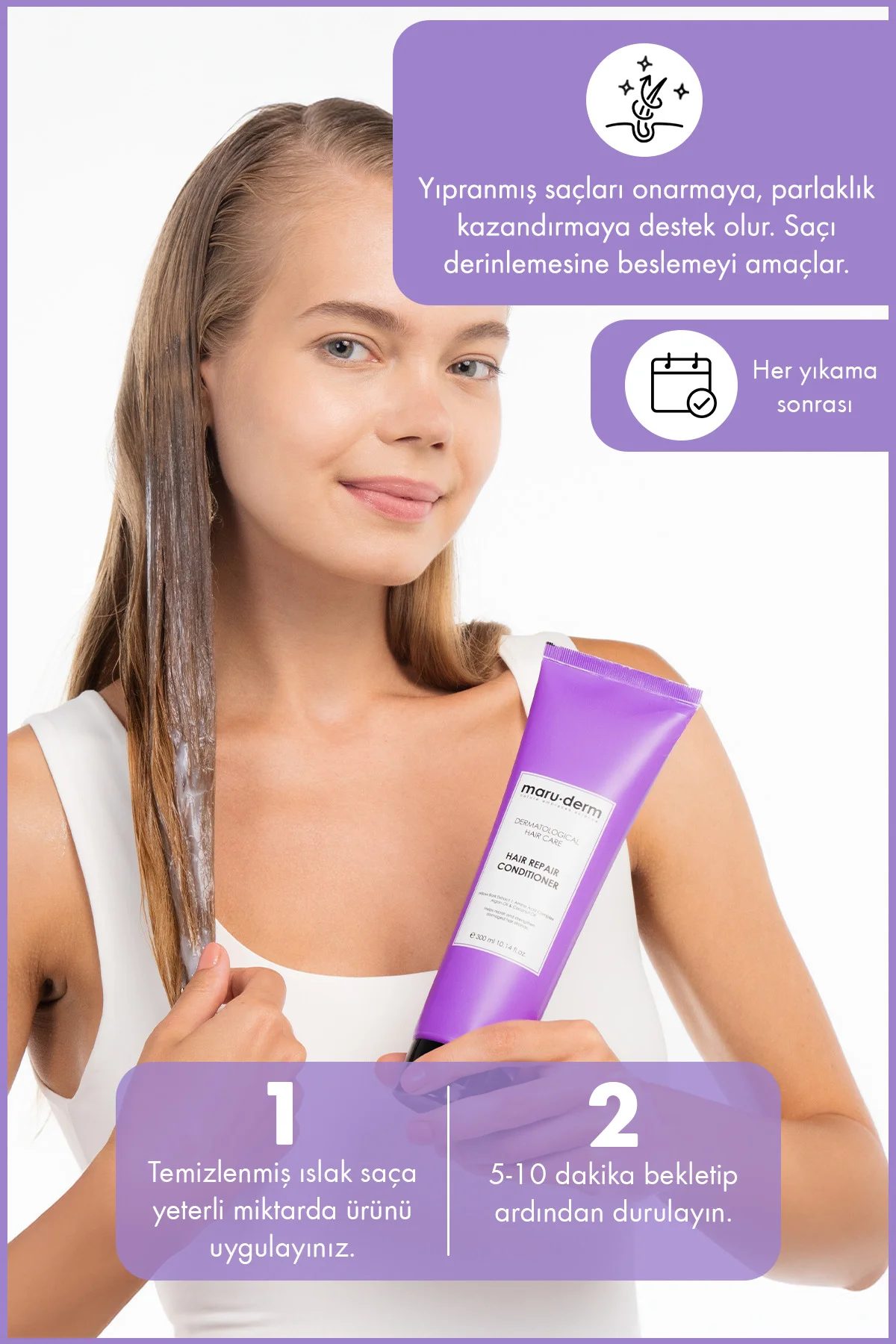 Saç Kremi | Saç Onarıcı Saç Kremi 300 ml | Yıpranmış Zayıf Saçlar