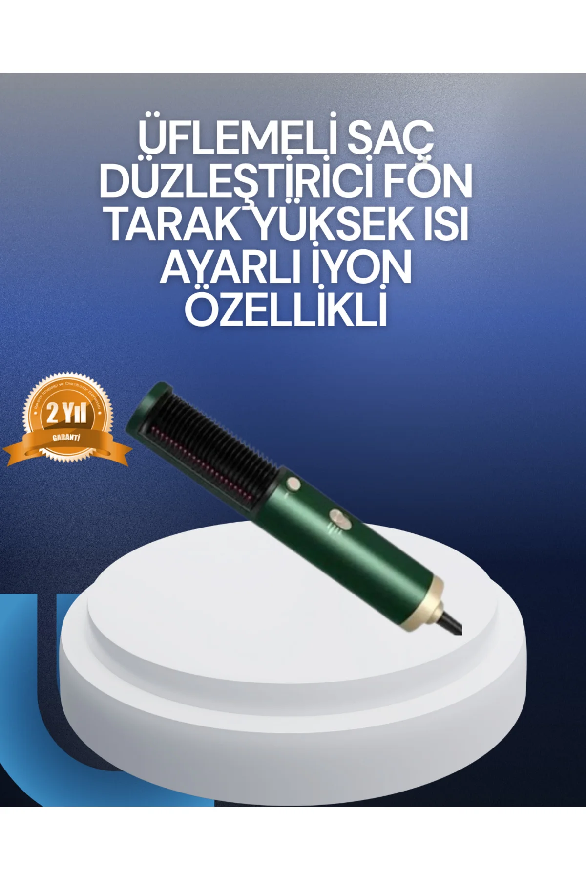 Saç Kurutma, Düzleştirici ve Tarak Tek Cihazda – 3 Kademeli Isı A