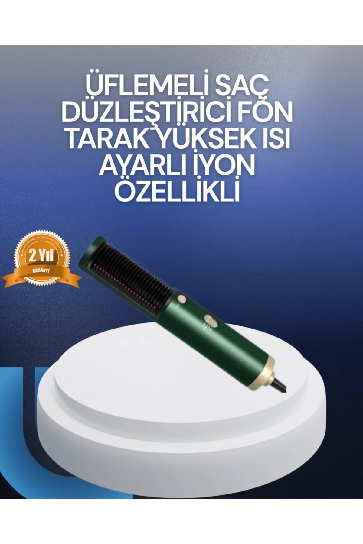Saç Kurutma, Düzleştirici Ve Tarak Tek Cihazda – 3 Kademeli Isı A