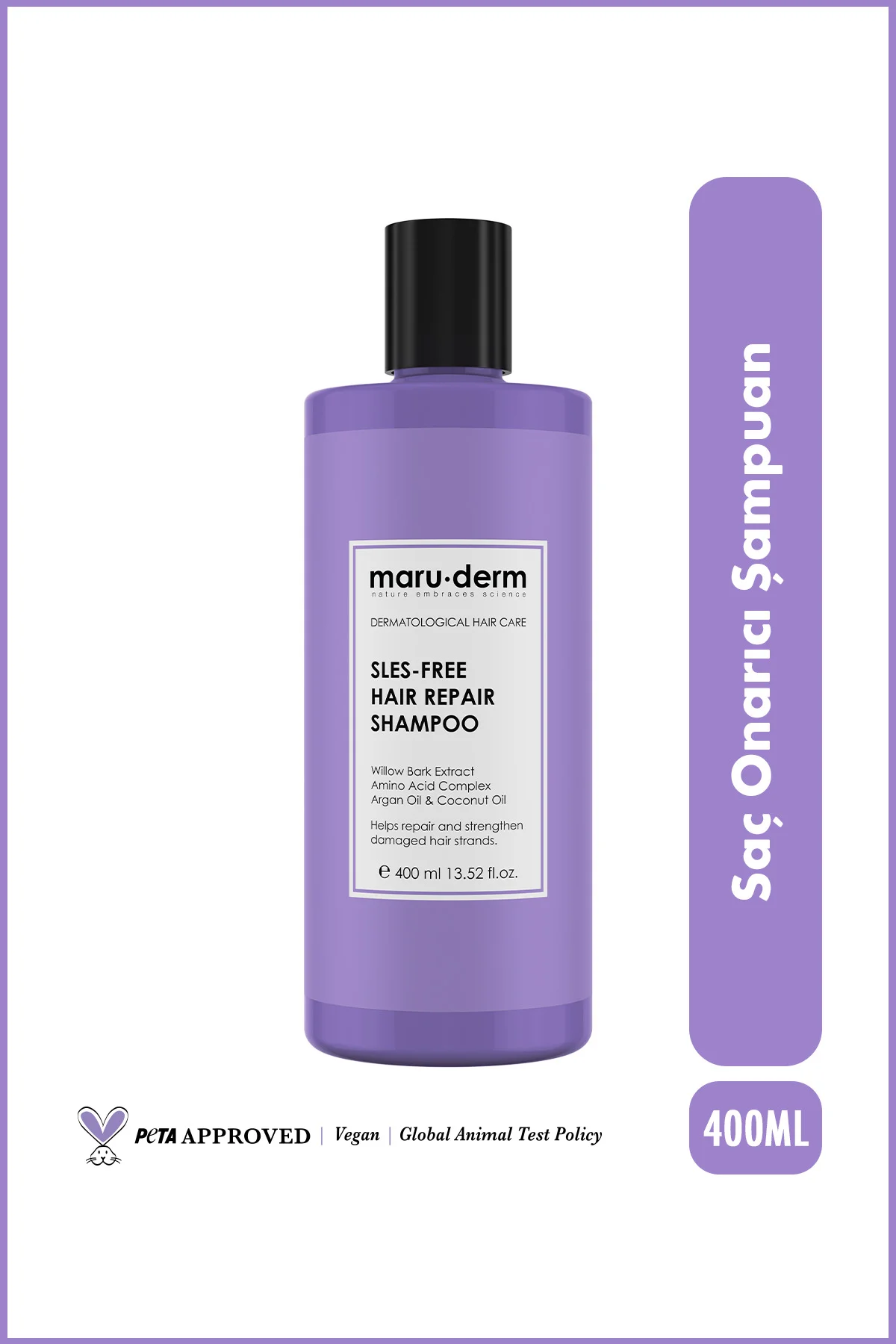 Saç Onarıcı Sülfatsız Şampuan 400 ML | Yıpranmış Zayıf Saçlar | S