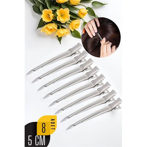 Saç Pensi Metal Toka 8 ADET Saç Pensi Metal Toka 8 ADET