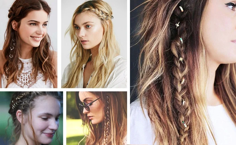 Saç Piercingi - Saç Yüzüğü - Gold Saç Piercingi - Saç Yüzüğü - Gold