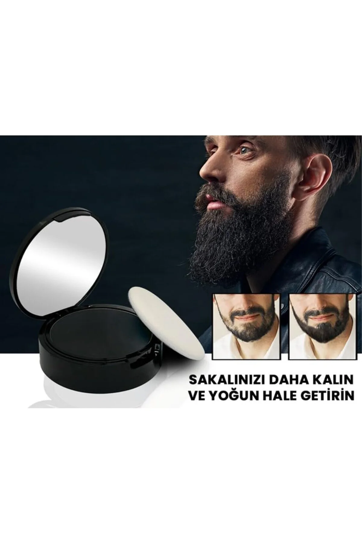Saç Sakal Dolgunlaştırıcı Su Da Çıkmayan Topik Pudra 14 gr (Sarı/
