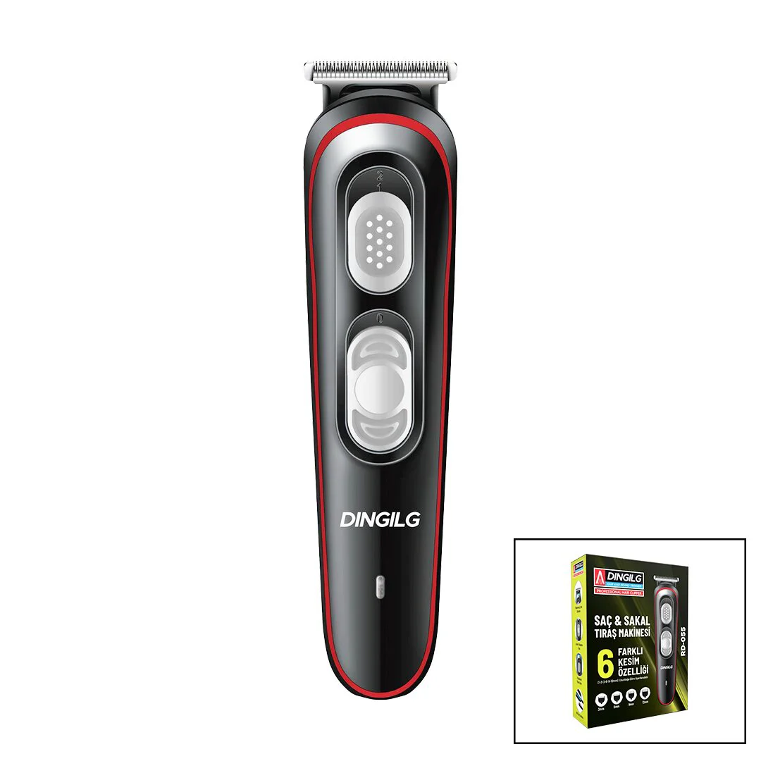 Saç - Sakal Kesme Traş Makinesi 6 Farklı Kesim Usb Şarjlı 2 Kademe Bıçak Ayarı RD-055 Saç - Sakal Kesme Traş Makinesi 6 Farklı Kesim Usb Şarjlı 2 Kademe Bıçak Ayarı RD-055