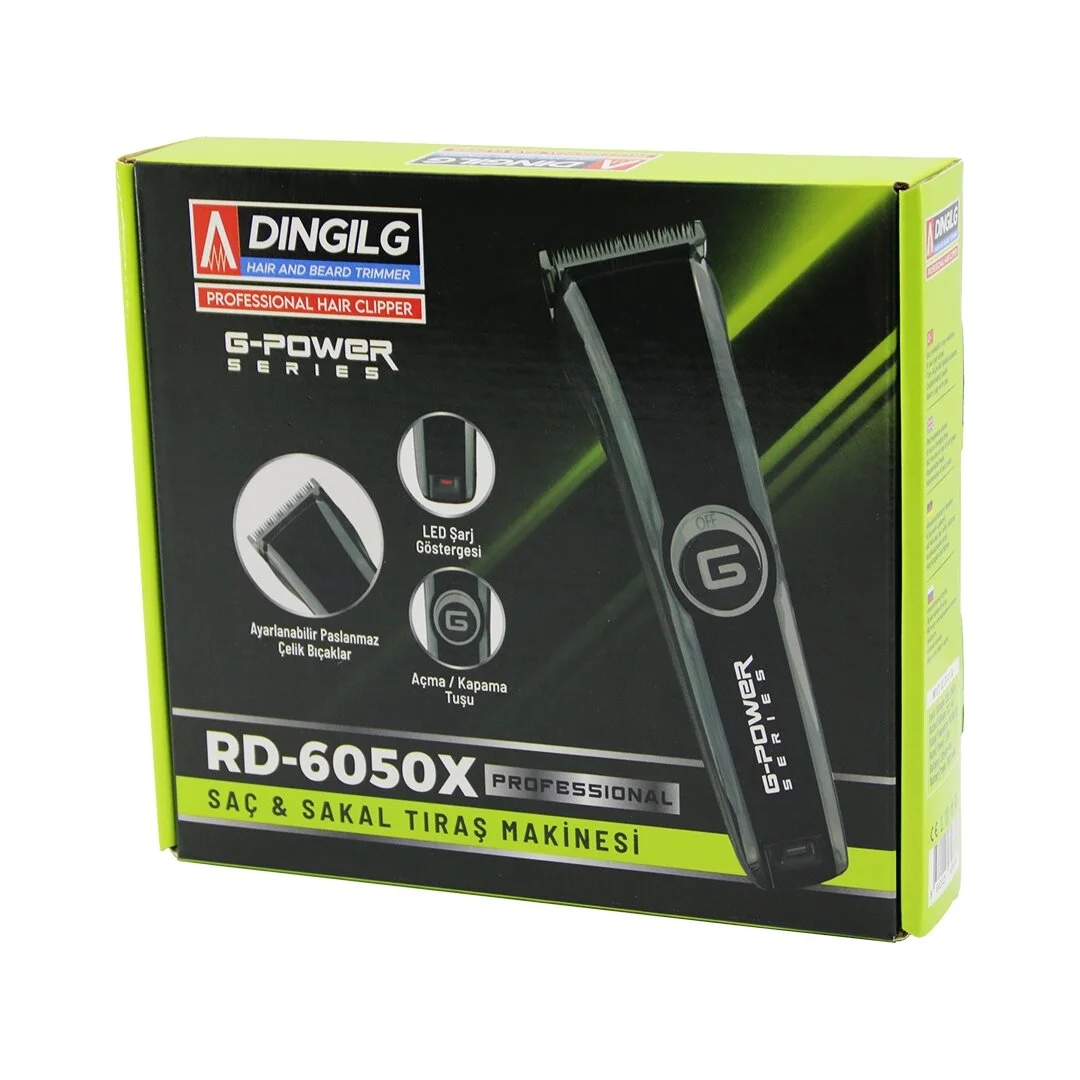 Saç Sakal Kesme - Traş Makinesi Fiş Şarjlı=led Gösterge Ayarlı Bıçak=0.1-05mm Rd-6050x G-powerg-plus Bx40 Saç Sakal Kesme - Traş Makinesi Fiş Şarjlı=led Gösterge Ayarlı Bıçak=0.1-05mm Rd-6050x G-powerg-plus Bx40
