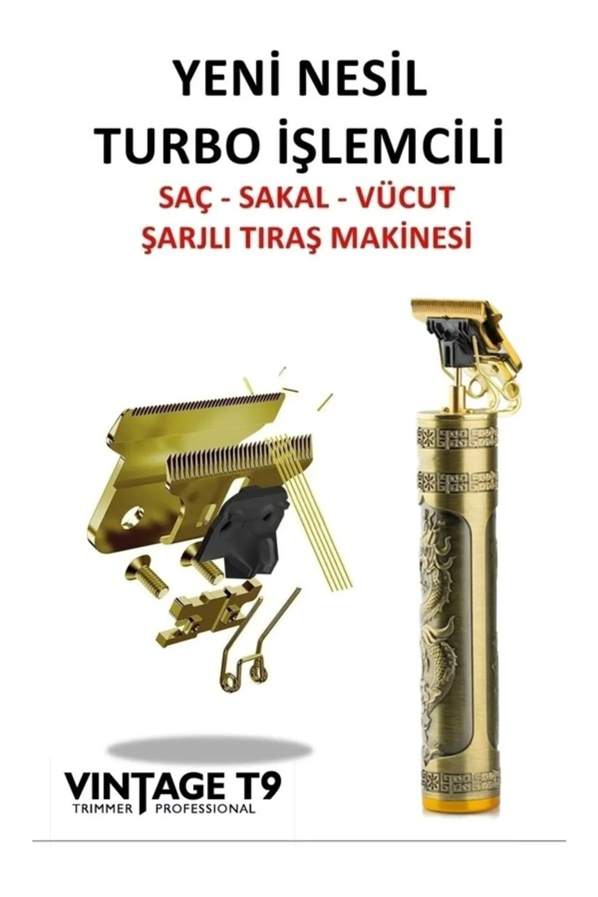 Saç-sakal-vücut T9 Profesyonel Şarjlı Çok Fonksiyonlu Tıraş Makinesi Fiyatı, Yorumları ve Özellikleri