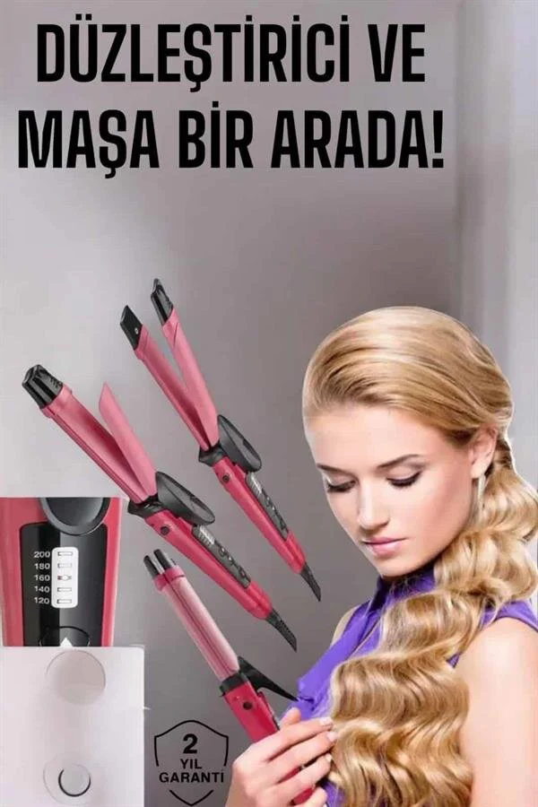 Saç Şekillendirici Düzleştirici Ve Maşa Isı Ayarlı Saç Şekillendirici Düzleştirici Ve Maşa Isı Ayarlı