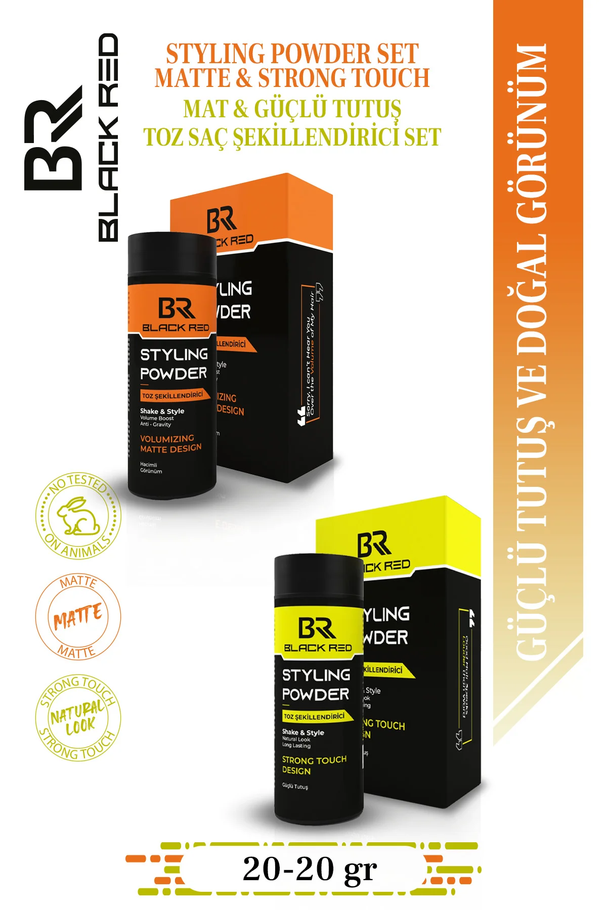 Saç Şekillendirici Toz Wax 20g - Matte & Strong Toz Wax İkili Set Saç Şekillendirici Toz Wax 20g - Matte & Strong Toz Wax İkili Set