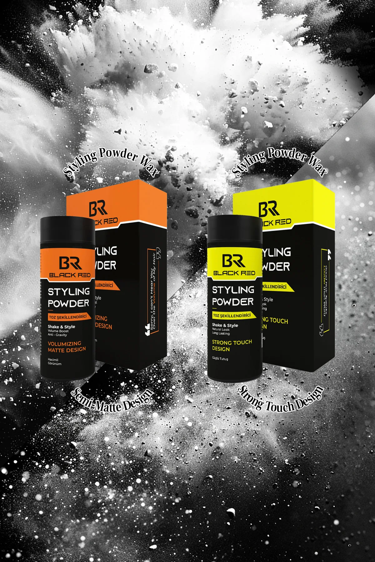 Saç Şekillendirici Toz Wax 20g - Matte & Strong Toz Wax İkili Set Saç Şekillendirici Toz Wax 20g - Matte & Strong Toz Wax İkili Set