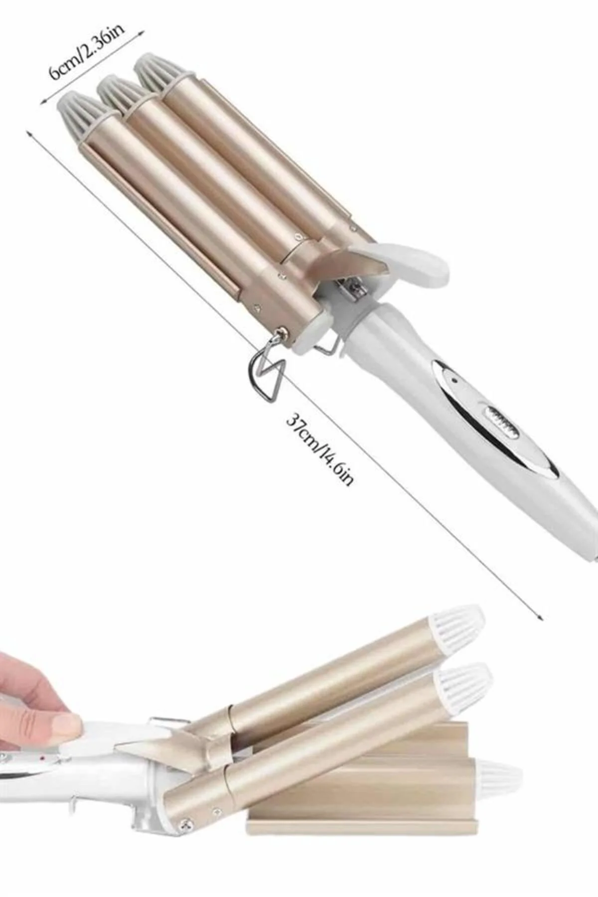 Saç Şekillendirici Wag Maşa Üçlü Yüksek Isı Ayarlı Seramik Kaplam