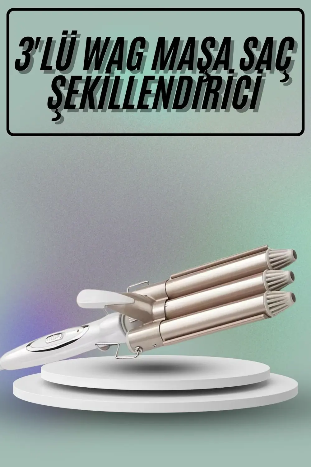 Saç Şekillendirici Wag Maşa Üçlü Yüksek Isı Ayarlı Seramik Kaplam