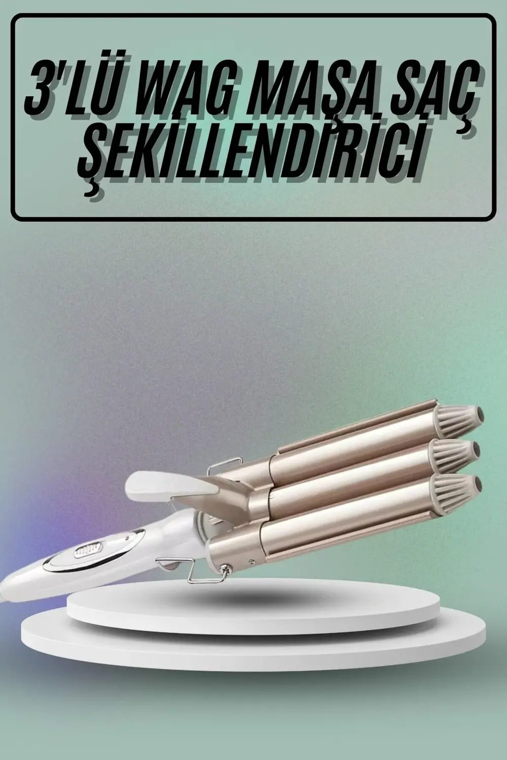 Saç Şekillendirici Wag Maşa Üçlü Yüksek Isı Ayarlı Seramik Kaplam