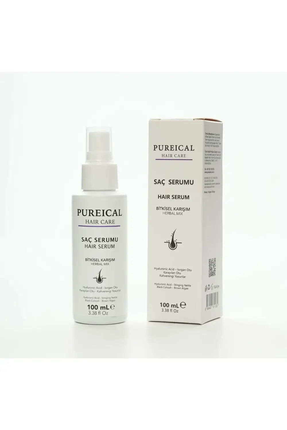 Pureical Saç Serumu, Bitkisel Kompleks, Saç Kaybını Önleyici, Saç Güçlendi