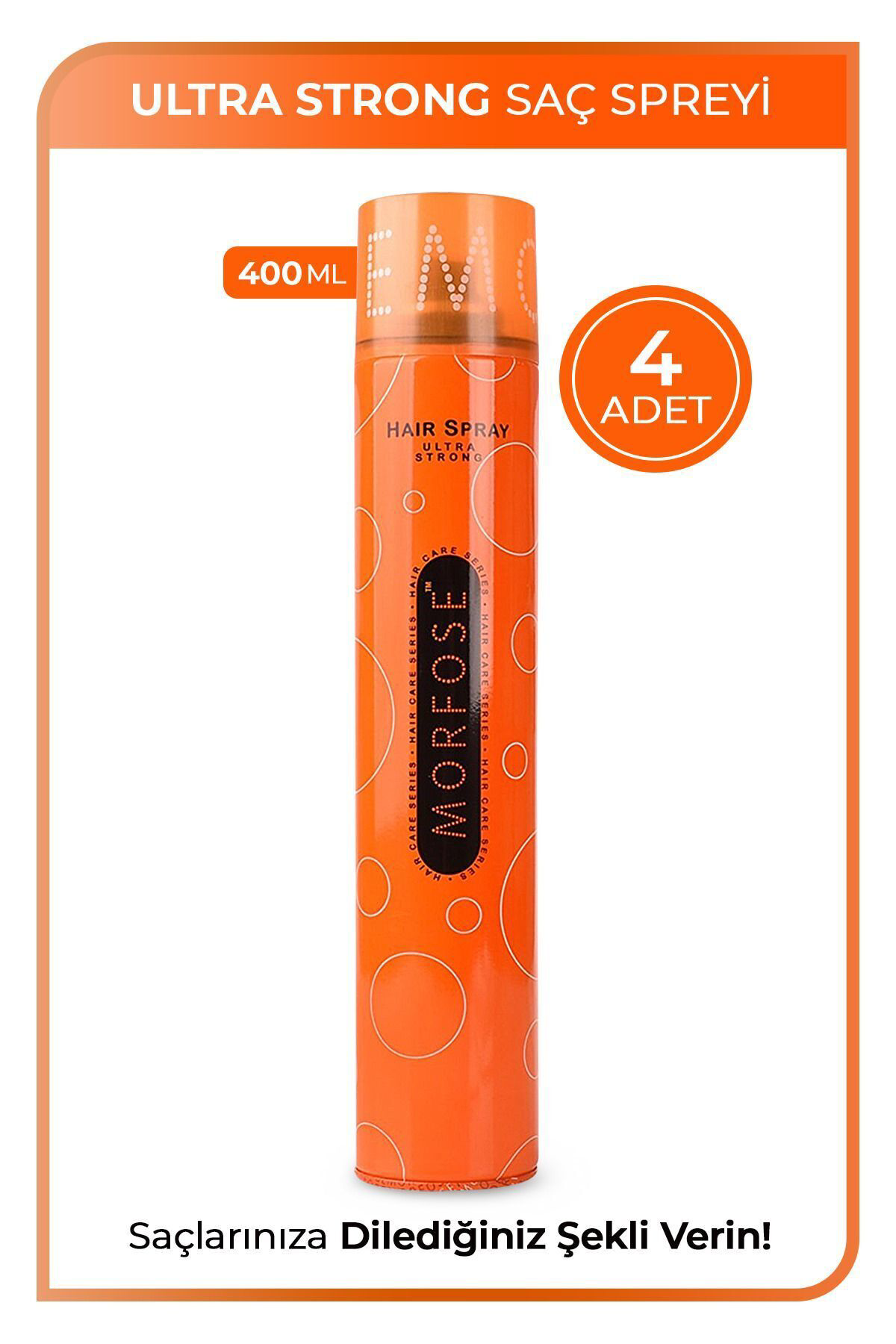 Saç Spreyi Turuncu 400 Ml x 4 Adet