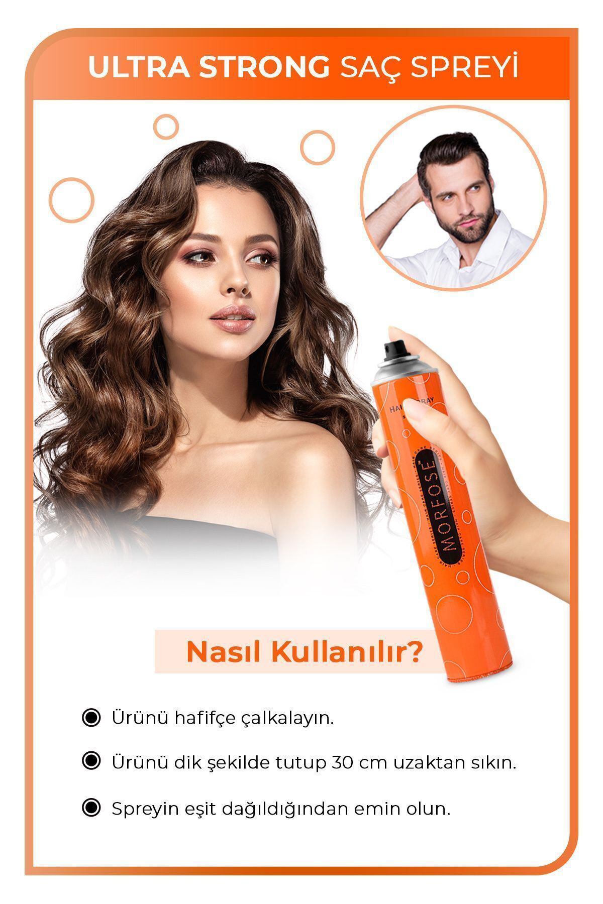 Saç Spreyi Turuncu 400 Ml x 4 Adet