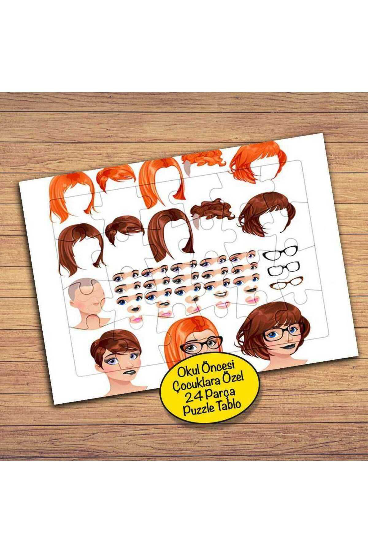 Asilmeydan Saç Tasarım Modelleri 24 Parça Çocuklara Özel Yapboz Tablo-388