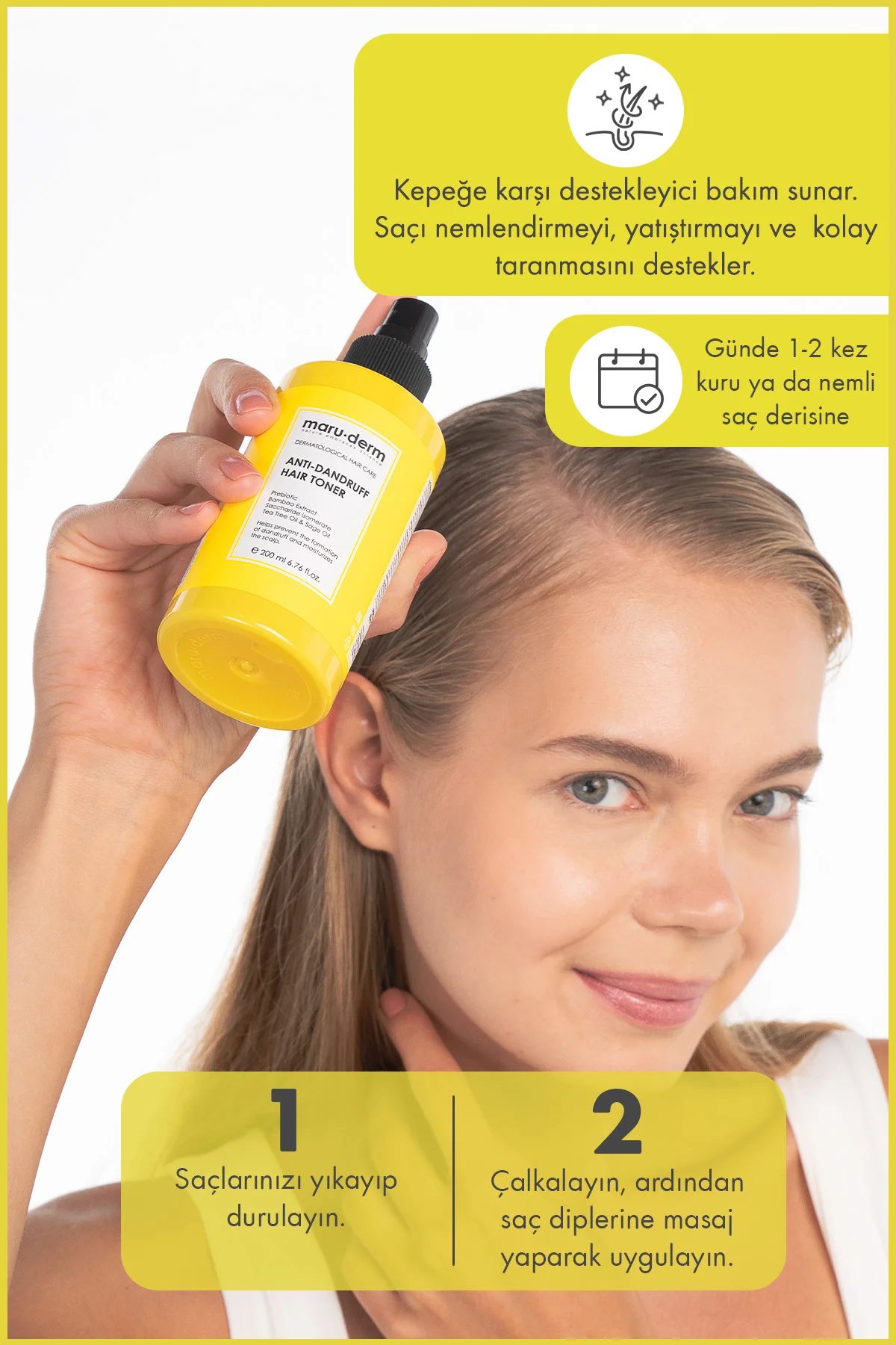 Saç Tonik | Kepeğe Karşı Etkili Saç Toniği 200 ML | Normal/Yağlı 