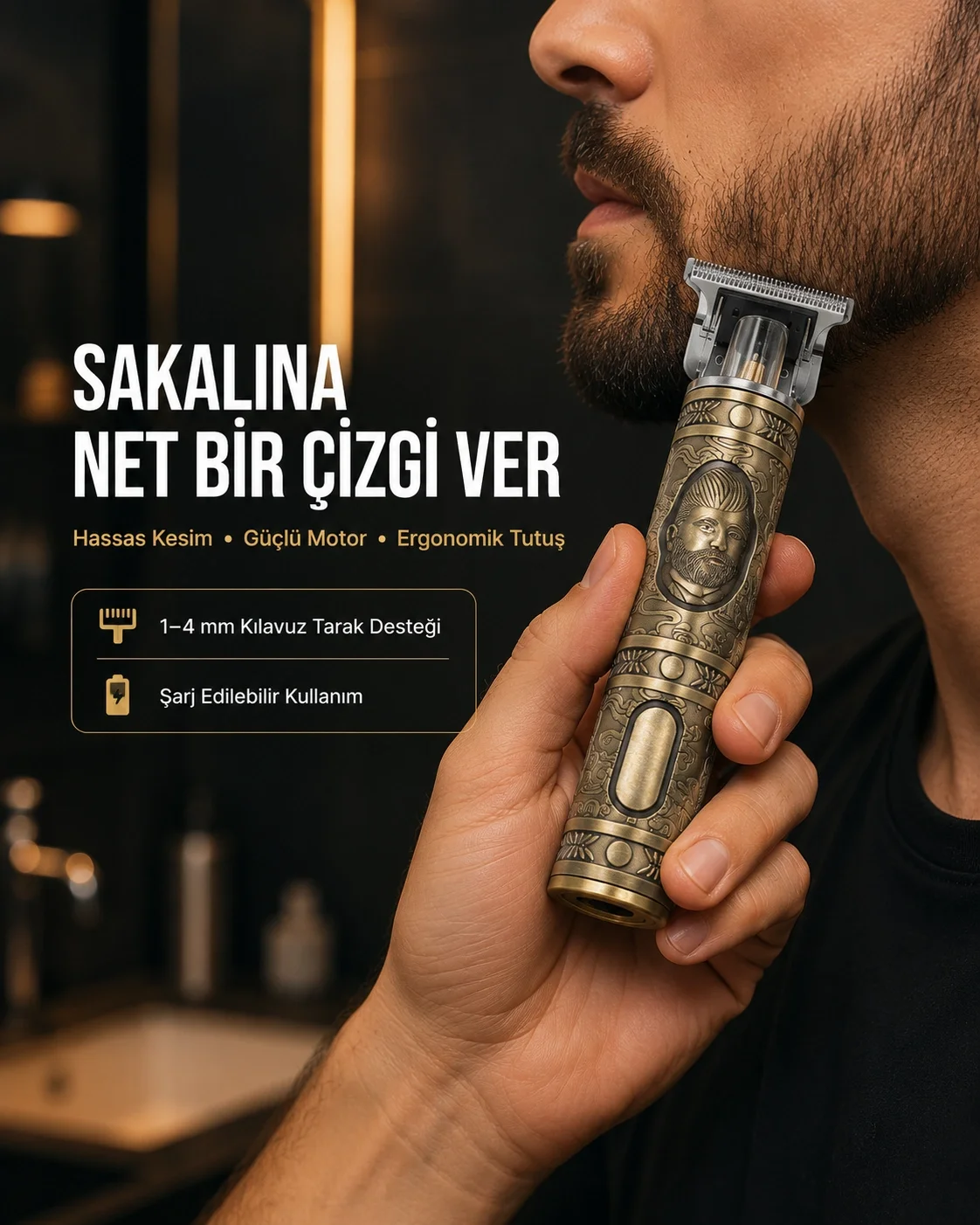 Saç ve Sakal İçin Çok Fonksiyonlu Güçlü Kesme Makinesi