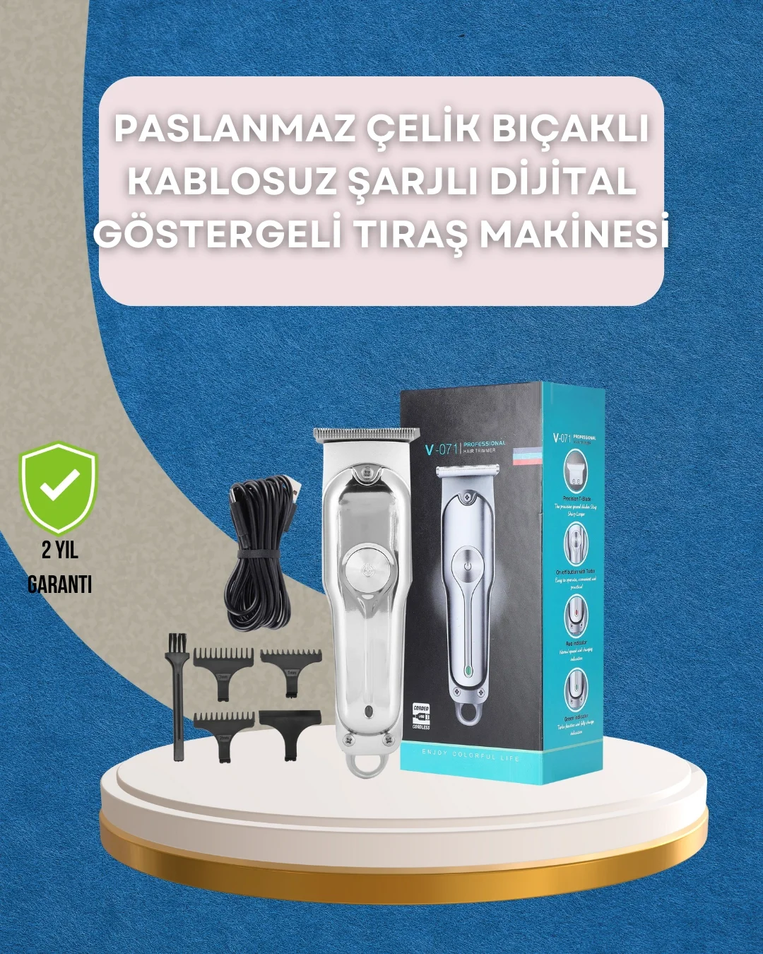 Saç ve Sakal Kesme Makinesi – Şarjlı, Profesyonel Performans, Ayarlanabilir Uzunluk Saç ve Sakal Kesme Makinesi – Şarjlı, Profesyonel Performans, Ayarlanabilir Uzunluk