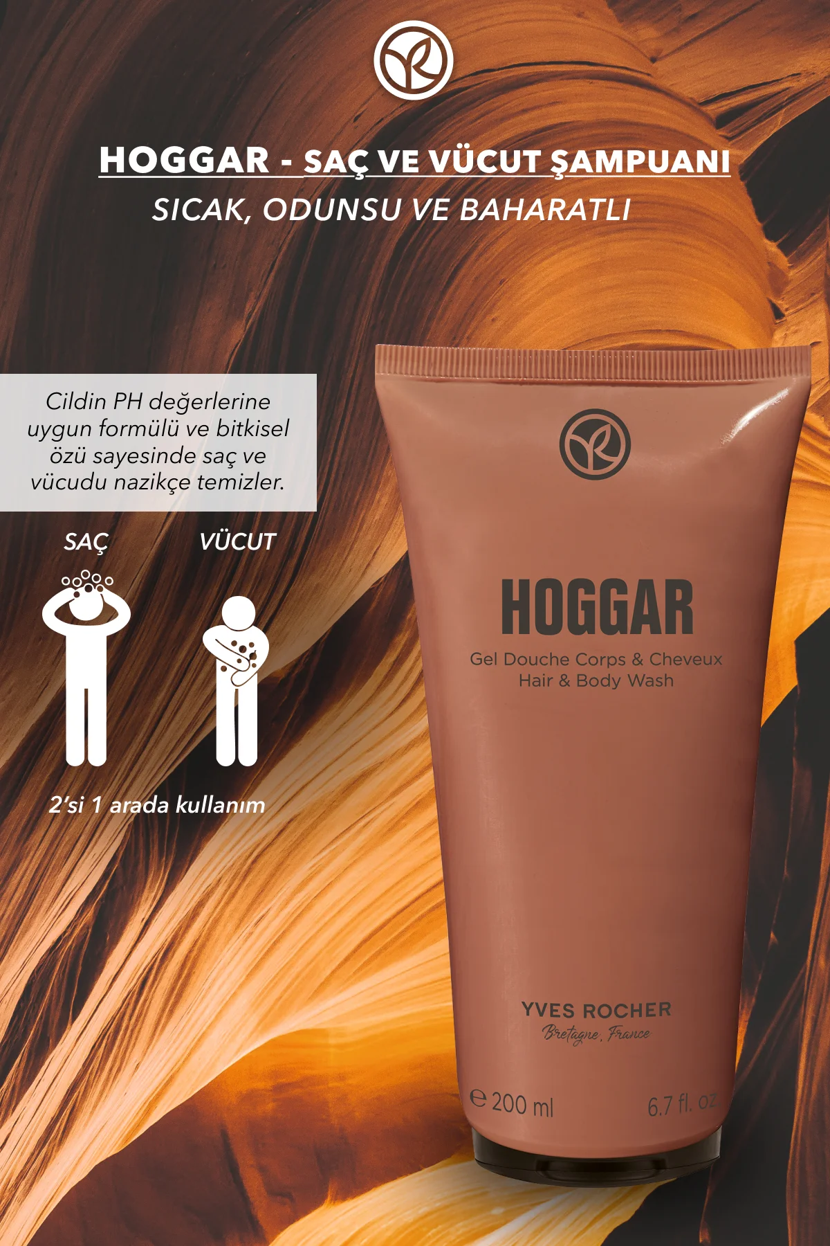 Saç ve Vücut Şampuanı-Hoggar- Erkek-200ml
