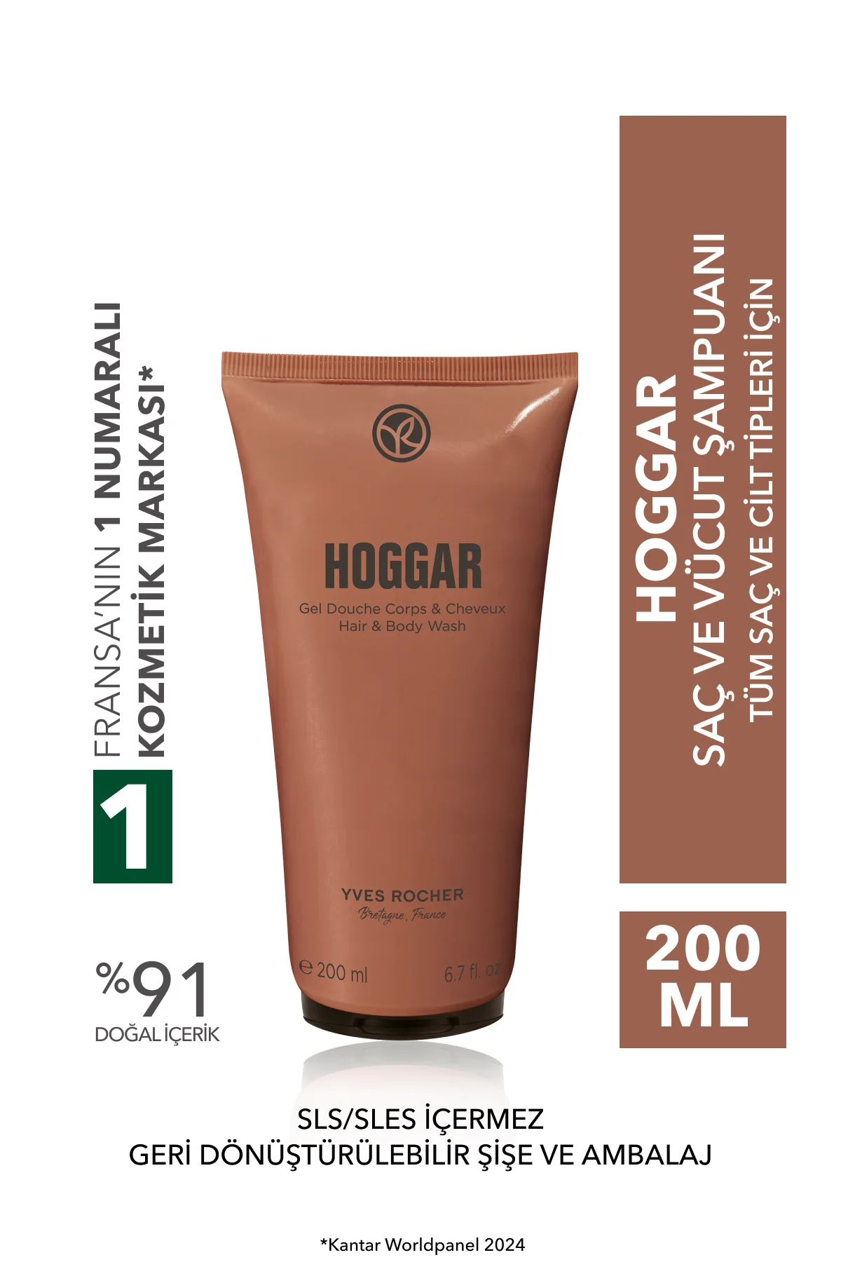 Saç ve Vücut Şampuanı-Hoggar- Erkek-200ml