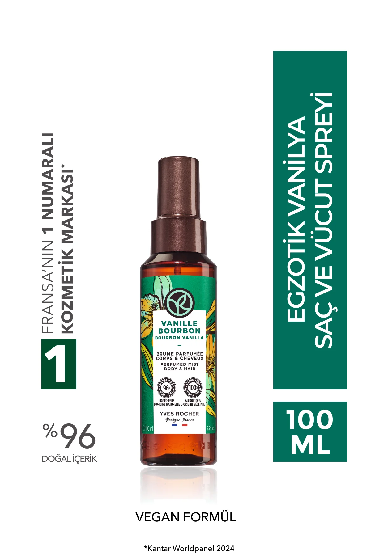 Saç ve Vücut Spreyi- Egzotik Vanilya- Vegan-100ml