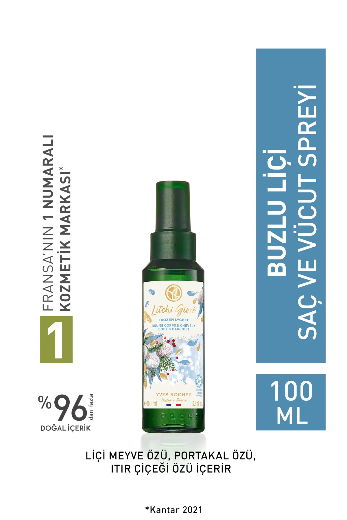 Saç ve Vücut Spreyi - Buzlu Liçi - 100ml-98593
