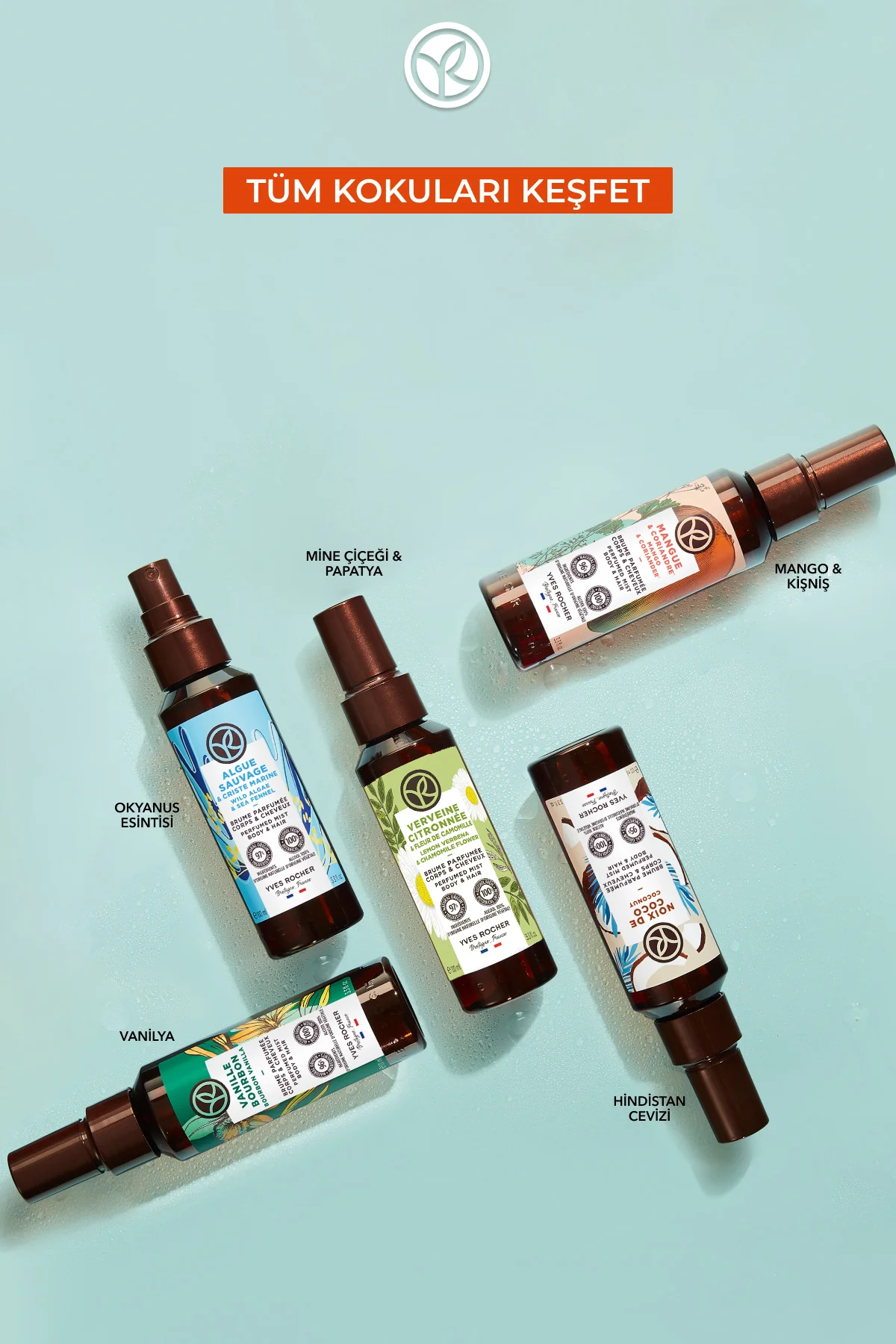 Saç ve Vücut Spreyi- Canlandırıcı Mango & Kişniş - Vegan-100ml