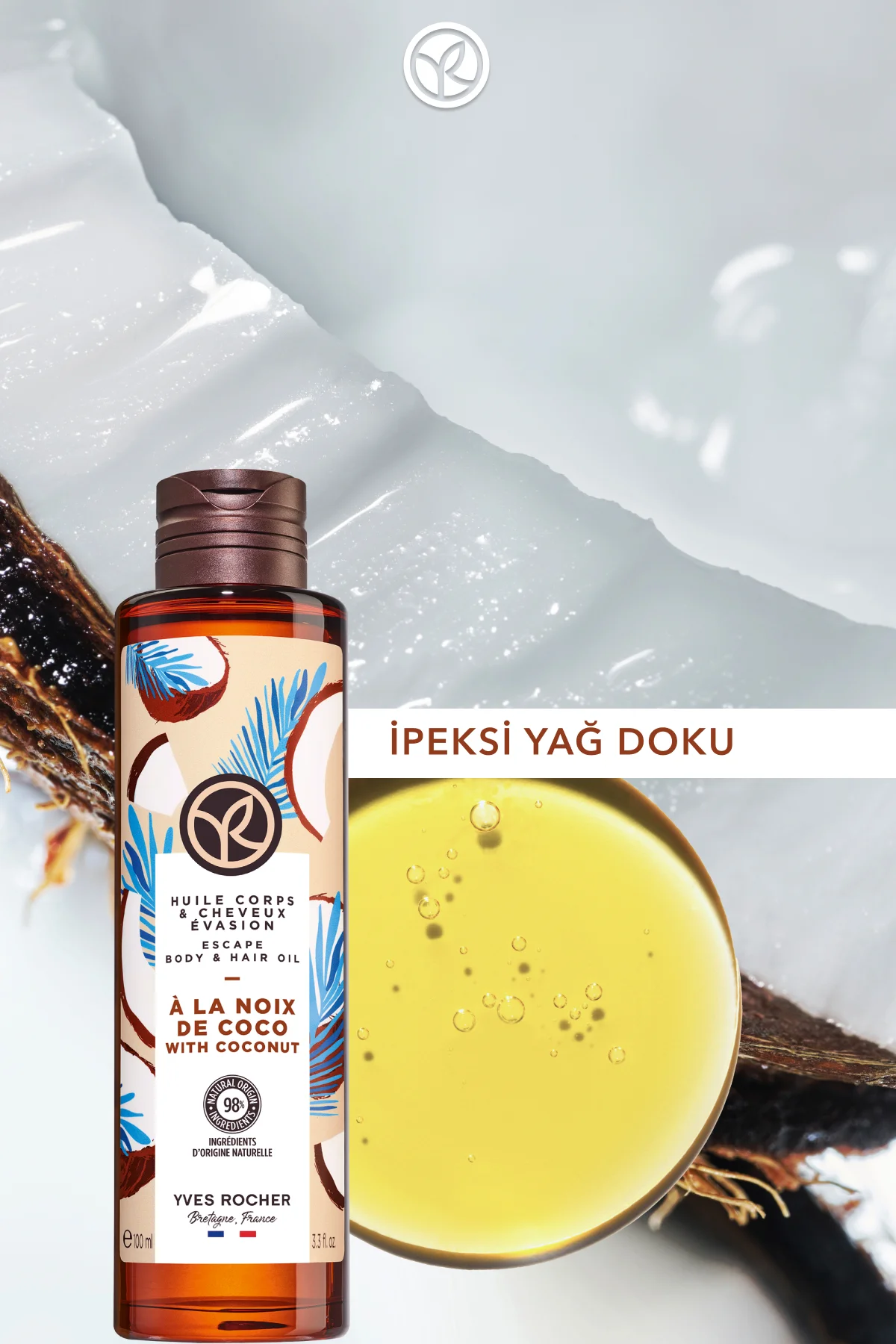 Saç ve Vücut Yağı - Nemlendirici Besleyici Tropikal Hindistan Cev