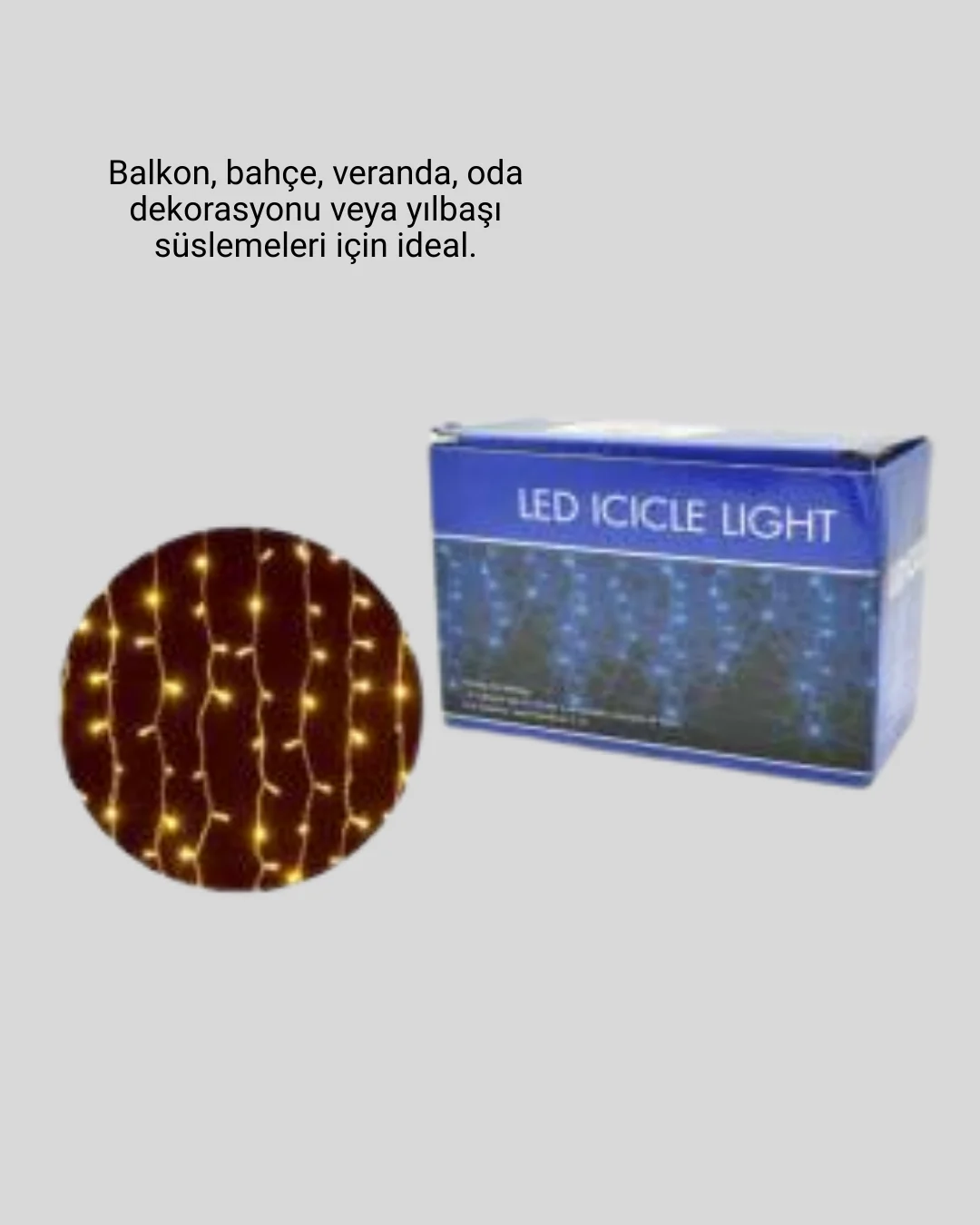 SAÇAKLI 4 METRE PERDE LED